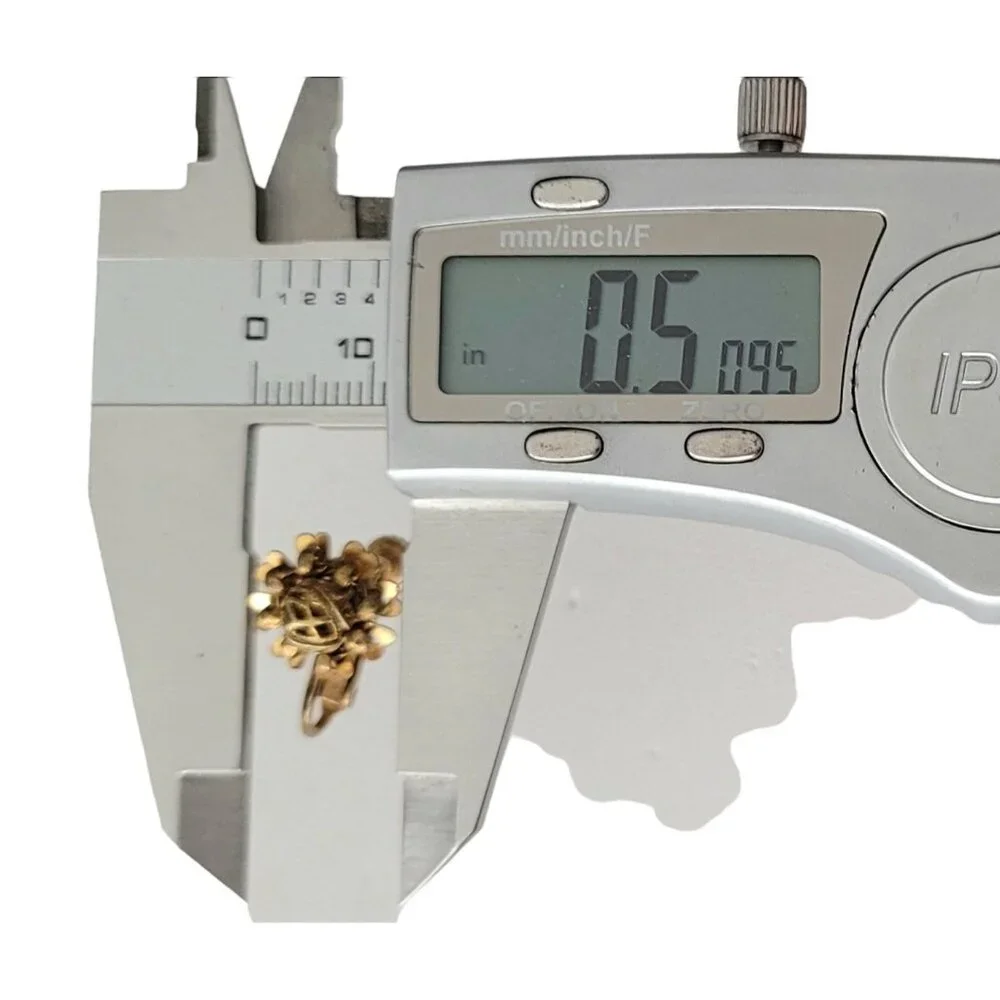 Miriam Haskell Rose Gold Tone Screw Back Hinge Clip-On Earrings, Signed M108 - Picture 7 of 8